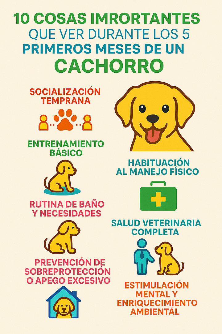 Las 10 cosas más importantes que debes trabajar durante los primeros 5 meses de tu cachorro