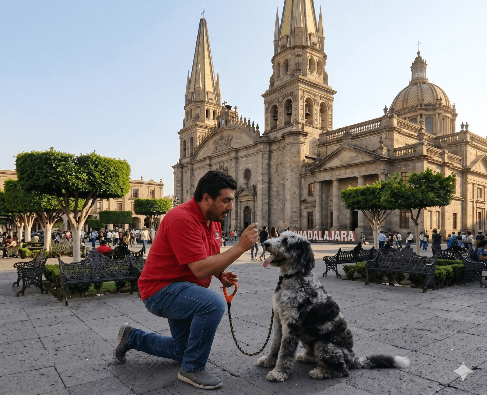 Everardo entrenando perro en Guadalajara Jalisco con AllDog entrenamiento canino profesional